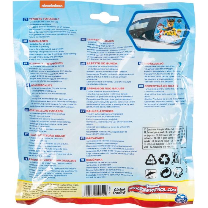Nickelodeon Paw Patrol CZ10241 Cortinas Laterales para Coche 44x35 cm 2Pz, Protección UV para Asientos Traseros, Decora y Atenúa Rayos Solares 5