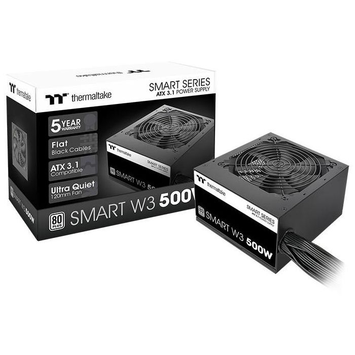 Thermaltake Smart 500W ATX12V 3.1 80+ Fuente de Alimentación 5 Thermaltake Smart 500W ATX12V 3.1 80+ Fuente de Alimentación 5