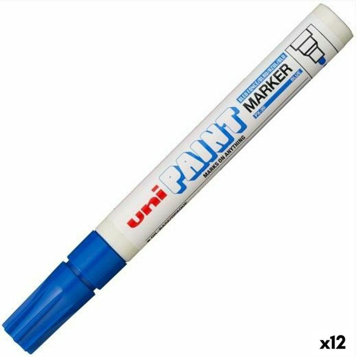 Rotulador permanente Uni-Ball PX-20 Azul (12 Unidades) 0 Rotulador permanente Uni-Ball PX-20 Azul (12 Unidades) 0