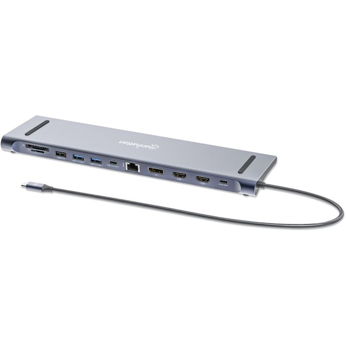 MANHATTAN Dockingstation 12-en-1 4K 1xHDMI 2xDP 3xUSB-A 0 MANHATTAN Dockingstation 12-en-1 4K 1xHDMI 2xDP 3xUSB-A 0