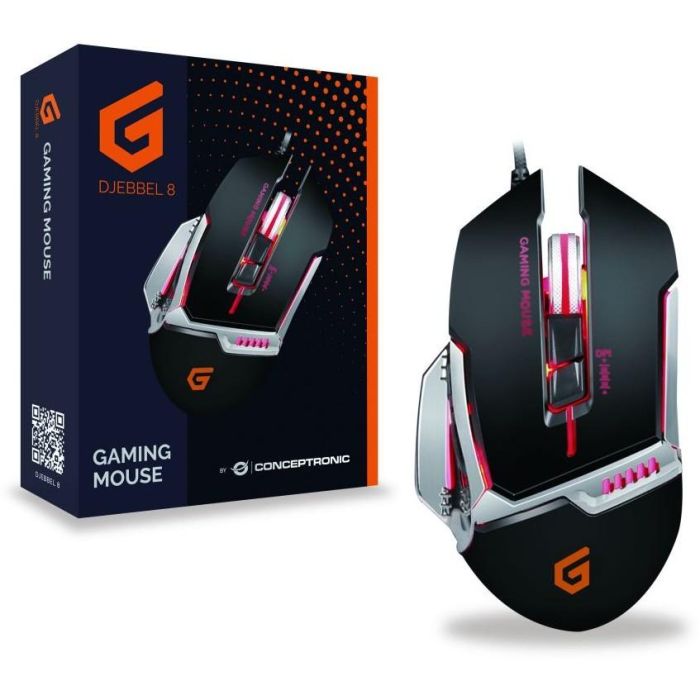 Conceptronic Ratón Gaming DJEBBEL02B Óptico 4000 DPI, 8 Botones Programables, Diseño Ergonómico 2 Conceptronic Ratón Gaming DJEBBEL02B Óptico 4000 DPI, 8 Botones Programables, Diseño Ergonómico 2