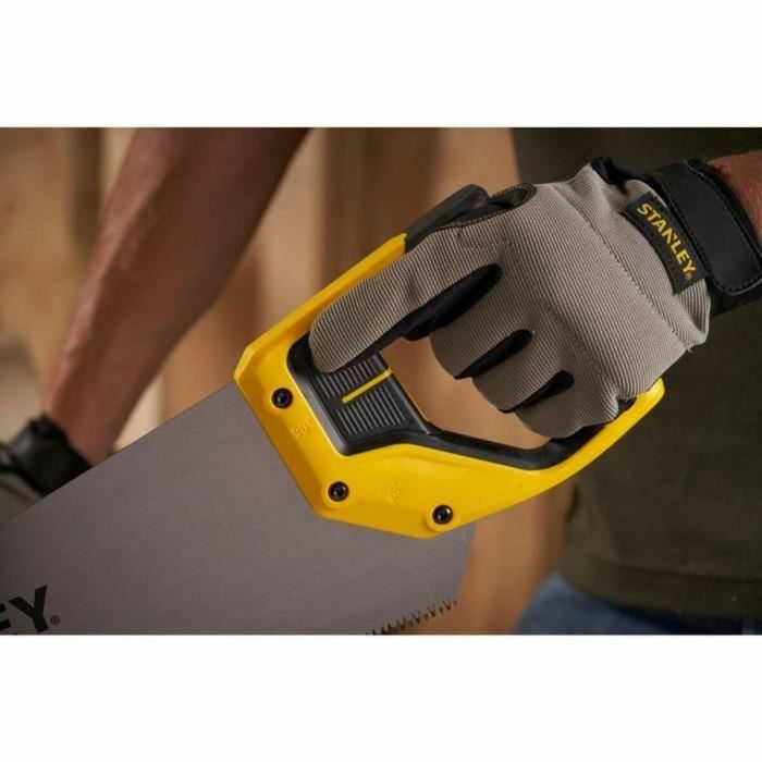 Stanley Serrucho Jet Cut Fine 500mm, Hoja Acero Calidad, Mango Ergonómico, Marcas 45°/90° para Carpintería 2