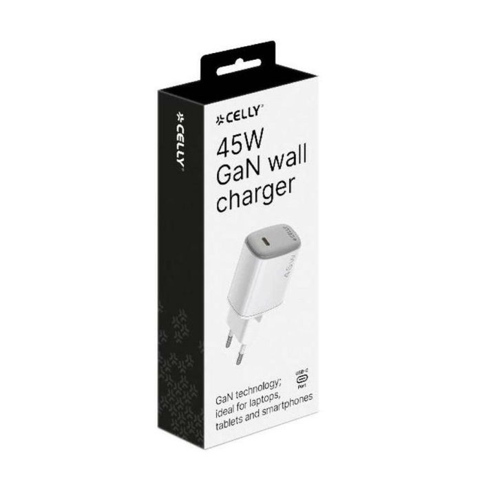 Cargador de Pared Celly UPTC1USBC45WWH 1 Cargador de Pared Celly UPTC1USBC45WWH 1
