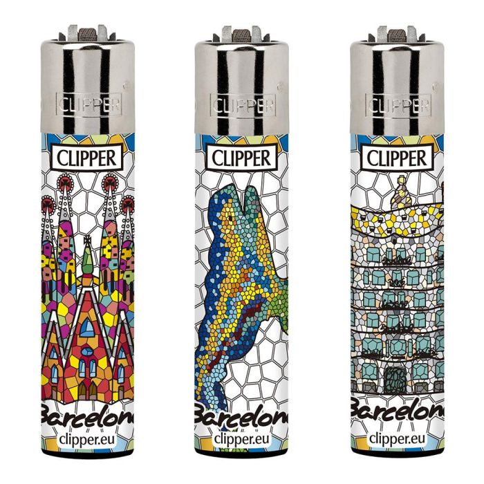 Encendedor cp11 barcelona, diseños variados. clipper