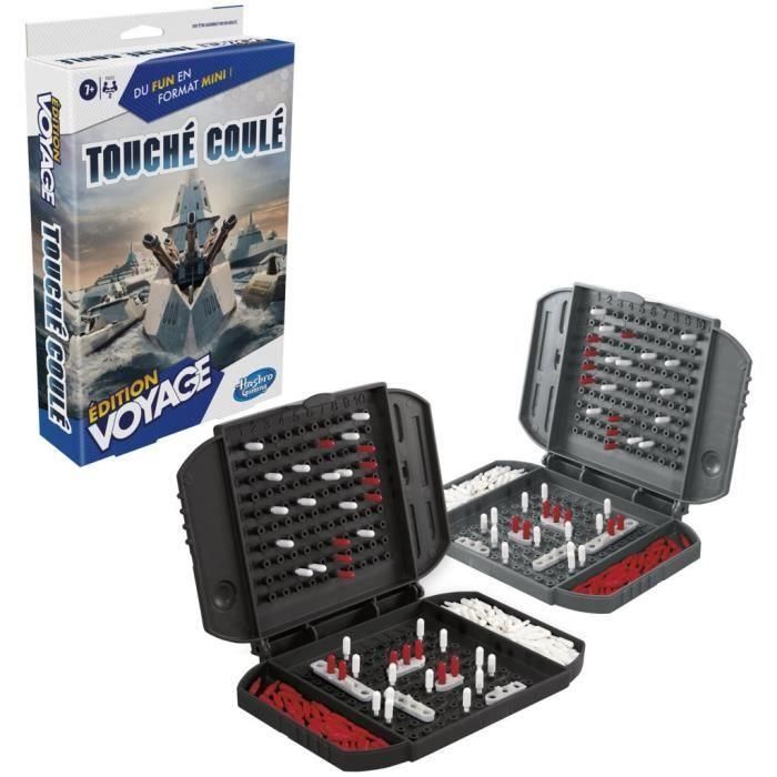 Touché hundido Voyage, juego de mesa de viaje para 2 jugadores, juego de viaje, juego infantil, 7 años, Hasbro Gaming