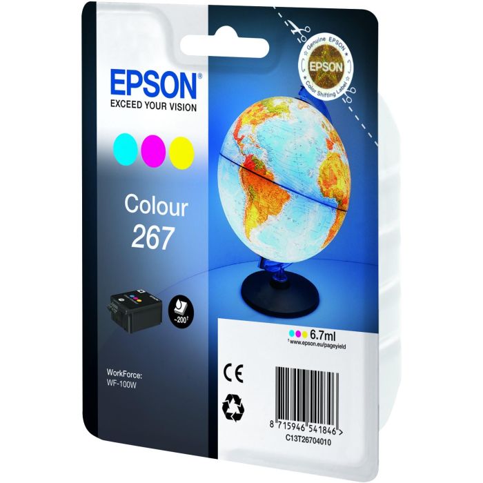 EPSON Singlepack Colour WF-100W 267 ink cartridge 1 EPSON Singlepack Colour WF-100W 267 ink cartridge 1