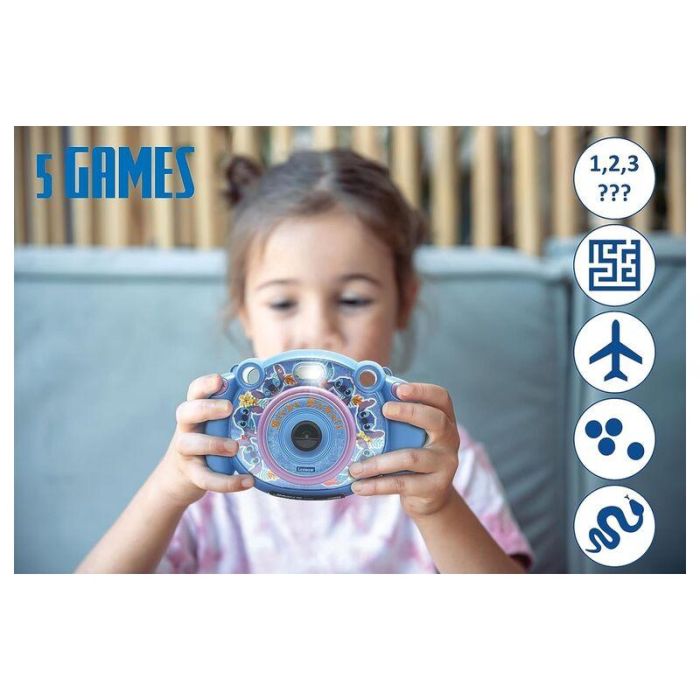 Lexibook Dj080D Cámara Digital Infantil Disney Stitch con 15 filtros temáticos y 5 juegos, ideal para niños +3 años 2 Lexibook Dj080D Cámara Digital Infantil Disney Stitch con 15 filtros temáticos y 5 juegos, ideal para niños +3 años 2