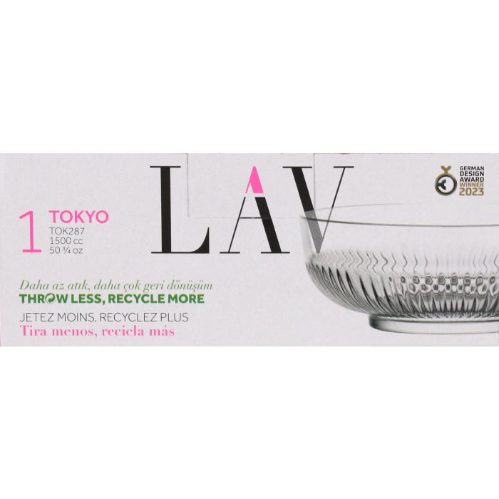 Lav Ensaladera Tokyo 1500 cc, 20 cm Ancho x 7.5 cm Alto – Elegante y Funcional para Servir Ensaladas y Más (6 Unidades) 1