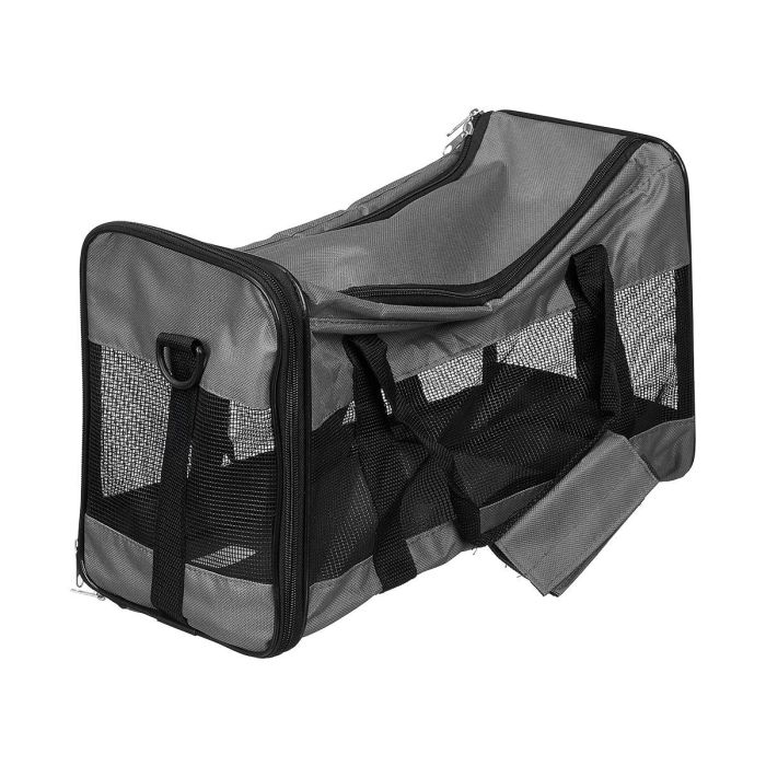 Mascow Transportín de Tela para Viaje de Mascota Gris 42 x 25.4 x 20.3 cm 1