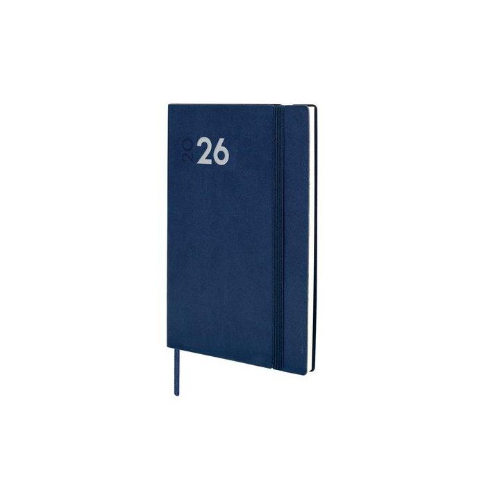 Agenda Anual (2026) Catalan Finocam Dynamic Mara Cosida Tapa Flexible Con Goma Y4 120X170 S/V Blau