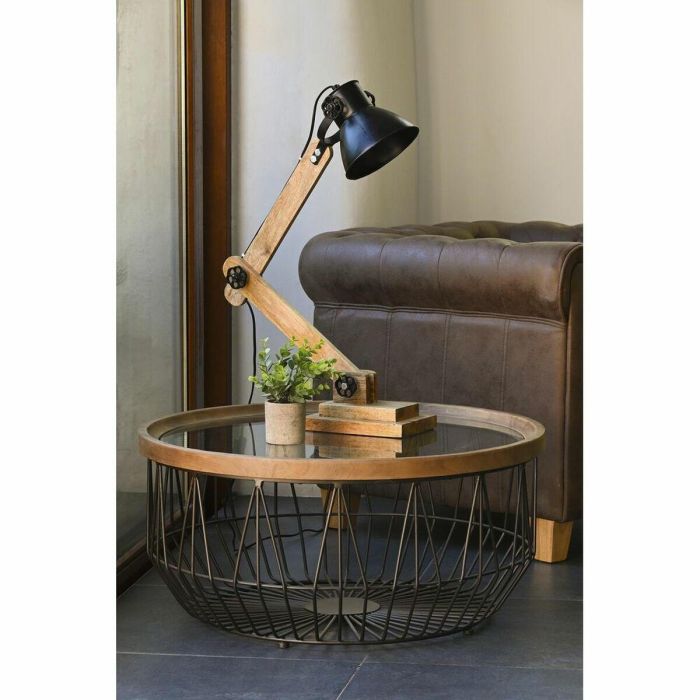 DKD Home Decor Lámpara Sobremesa 15 x 65 x 50 cm Marrón Negro Mango Metal 4