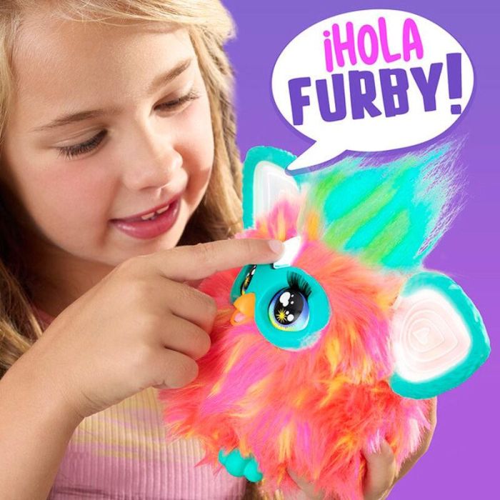Hasbro Furby Naranja Coral - Juguete Interactivo con Reconocimiento de Voz, Modos de Juego y Lenguaje Humano 7