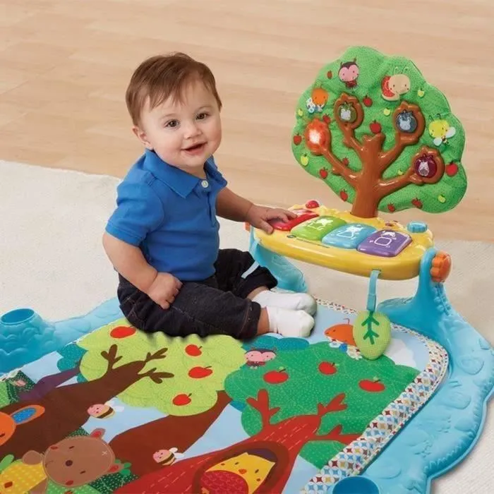Vtech Baby Jardín Encantado de los Pequeños Amigos Alfombra Piano Interactivo Luces Melodías Lavable 1