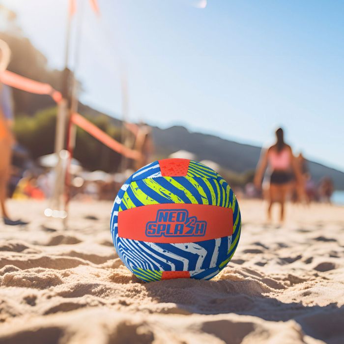 Balón de Voleibol Aktive Neo Splash Amarillo Azul Naranja Neopreno (24 Unidades) 1