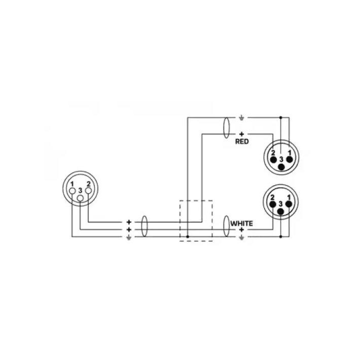 Cordial Cable Y XLR Hembra a 2 Jumper XLR Macho 30 cm 1