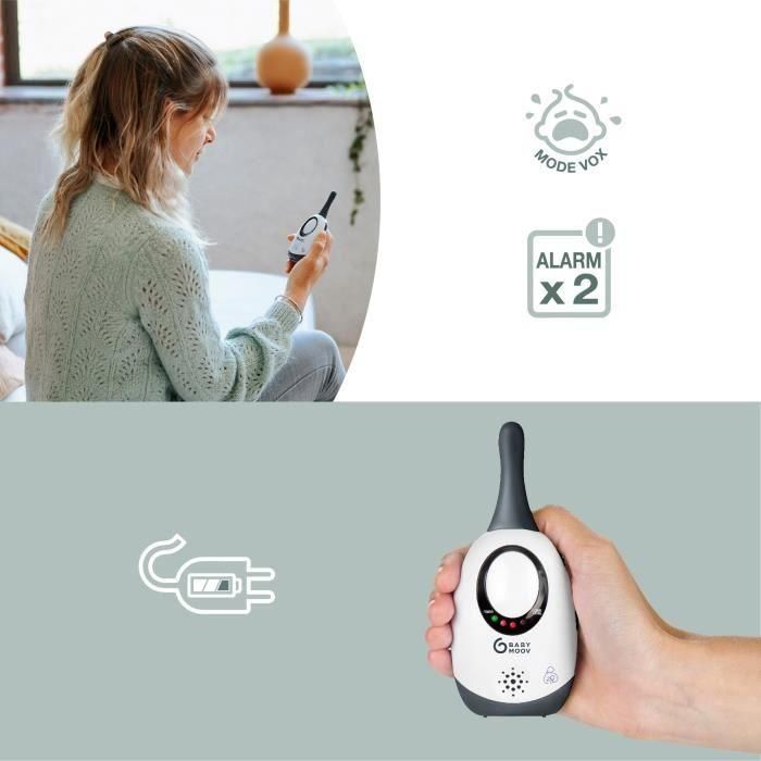 BABYMOOV Babyphone Audio Simply Care Gris 3 BABYMOOV Babyphone Audio Simply Care Gris 3