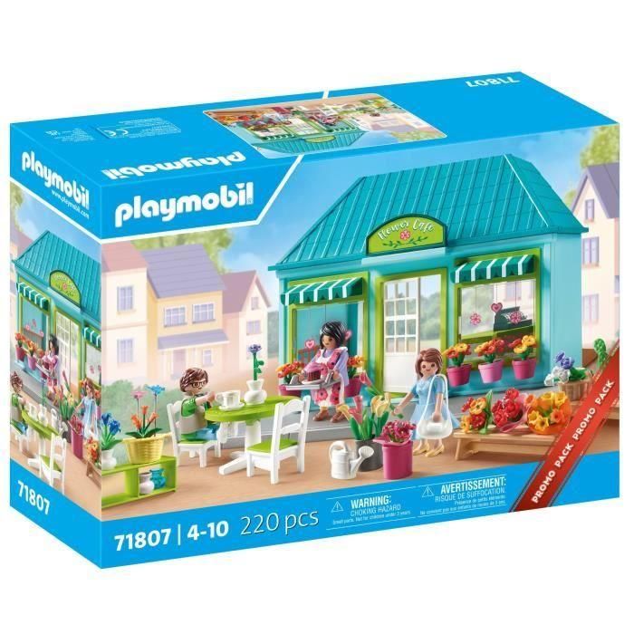 Playmobil Floristería Promo Packs 71807 - Mercado de Flores y Cafetería para Juego Imaginativo +4 Años