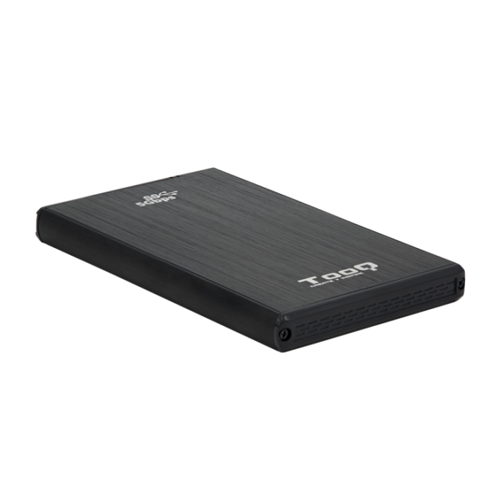 TooQ TQE-2522B Caja Externa para Disco Duro 2.5" USB 3.1 (5Gbps) con Soporte UASP SATA III hasta 4TB Aluminio Negro