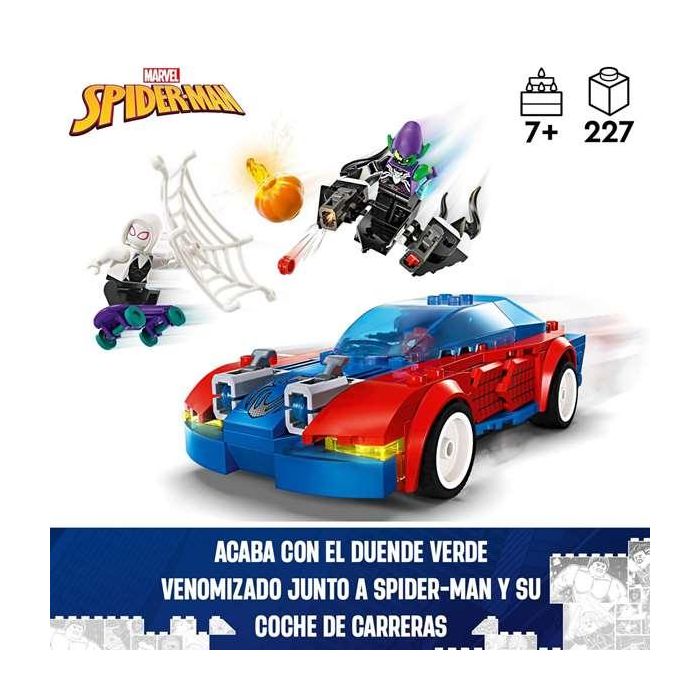 Juego de construccion coche de carreras de spider-man y duende verde venomizado lego marvel 4 Juego de construccion coche de carreras de spider-man y duende verde venomizado lego marvel 4