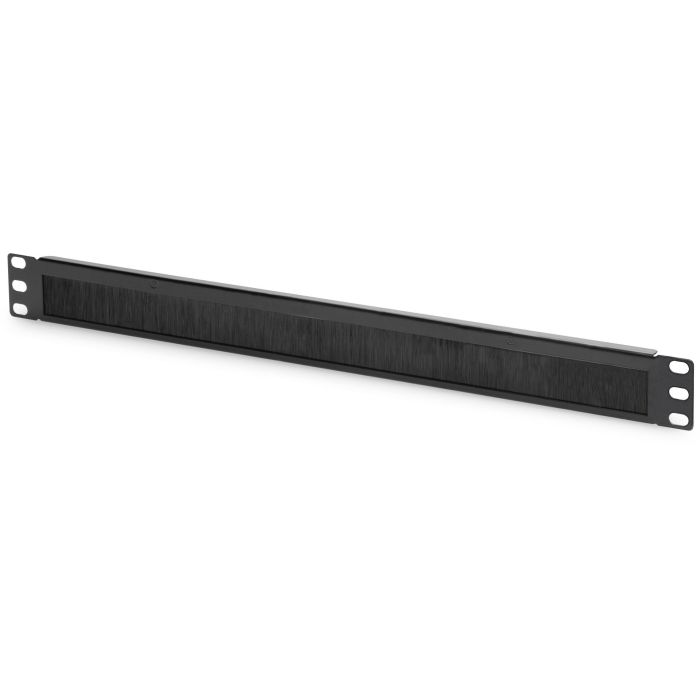 Digitus Panel de Gestión de Cables con Cepillo Abierto 1U, para Armario Rack de Red/Servidor 19 pulgadas, Negro RAL 9005