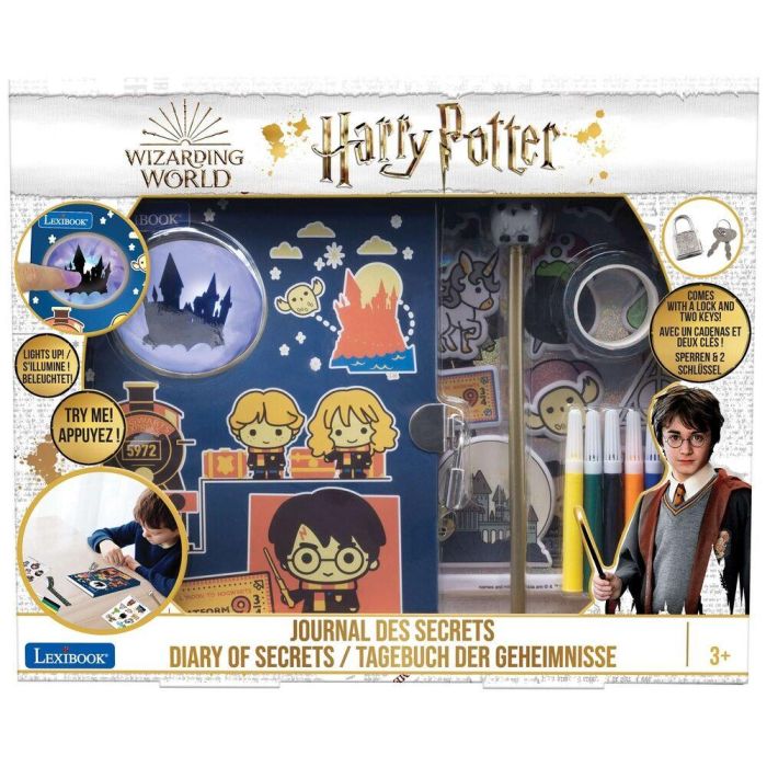 HARRY POTTER Agenda Electrónica Mágica con Efectos de Luz, Candado y Llaves. Incluye Bolígrafo, Rotuladores y Pegatinas para Decorar 2 HARRY POTTER Agenda Electrónica Mágica con Efectos de Luz, Candado y Llaves. Incluye Bolígrafo, Rotuladores y Pegatinas para Decorar 2