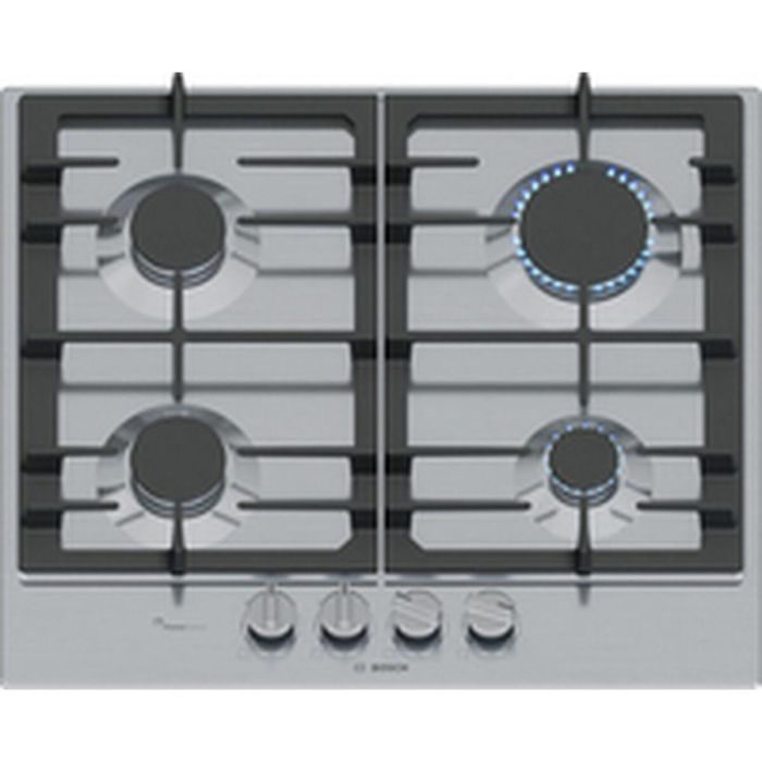 Bosch PCP6A5I90 Placa de Gas, Serie 6, 4 Fuegos, Acero Inoxidable, 52 x 58.2 x 4.5 cm 6 Bosch PCP6A5I90 Placa de Gas, Serie 6, 4 Fuegos, Acero Inoxidable, 52 x 58.2 x 4.5 cm 6