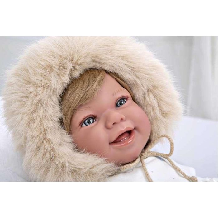 Muñecas Arias Muñeca Elegance Zoe con Manoplas (Muñeco de Peso) Cuerpo Blando 45 cm 17