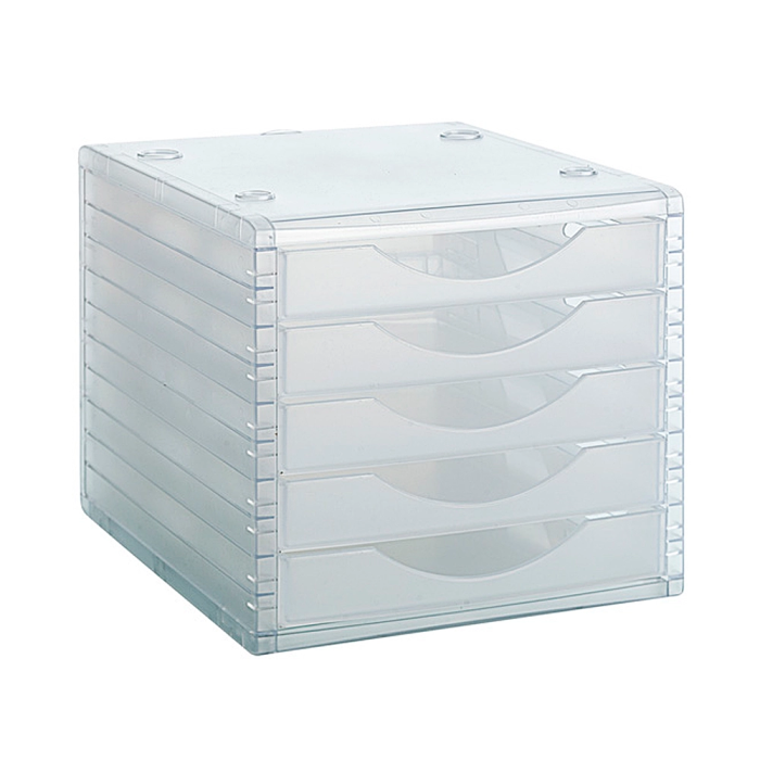 Archivo 2000 Módulo Archivotec 5 Cajones Válido Para Formato Din A4, Fólio Y Subcarpeta 340x270x260 mm Cristal Traslúcido 1