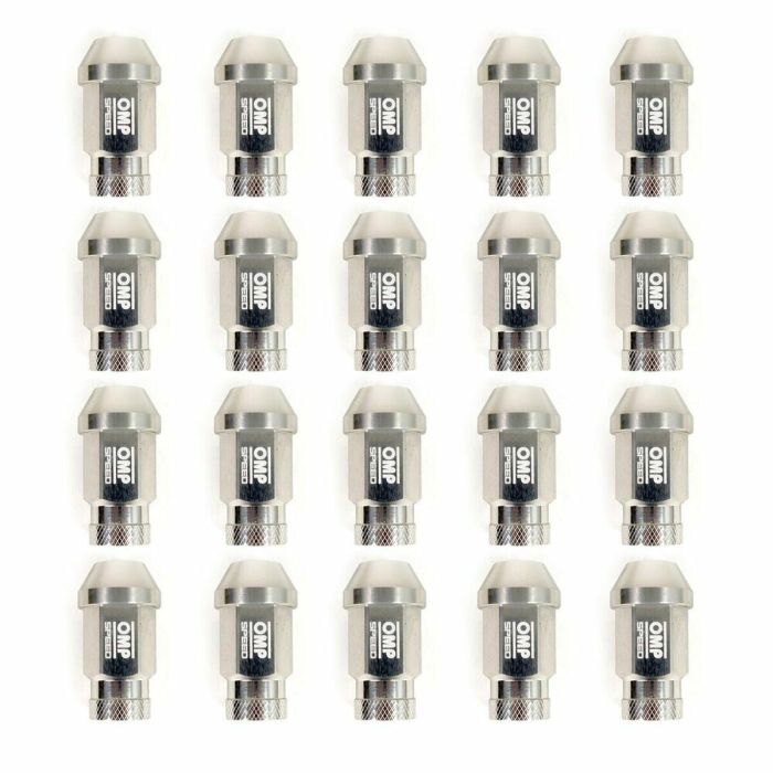 Set Tuercas OMP 7075 40 mm M14 x 1,50 20 uds Plata 1 Set Tuercas OMP 7075 40 mm M14 x 1,50 20 uds Plata 1