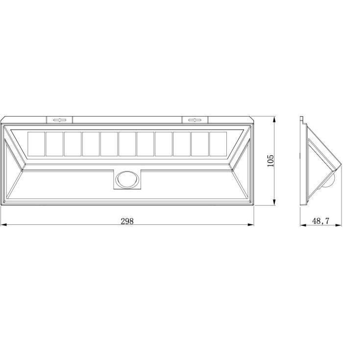 Foco solar de pared - GALIX - G4565 - Muy luminoso con detector de presencia - 300 Lúmenes 2 Foco solar de pared - GALIX - G4565 - Muy luminoso con detector de presencia - 300 Lúmenes 2
