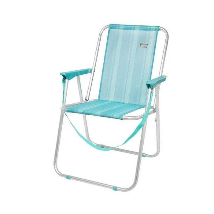 Silla playa aluminio plegable fija mediterran 53x44x76 cm