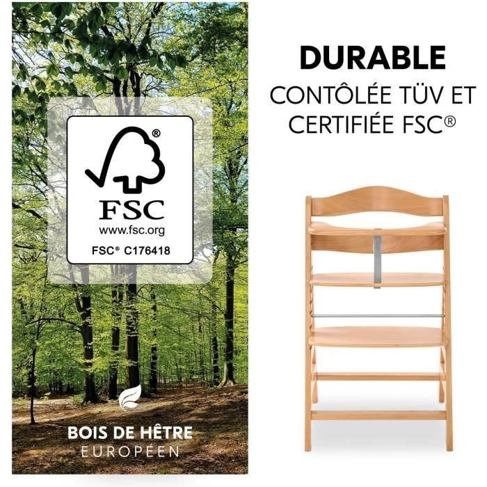 HAUCK Trona Bebé Evolutionary Alpha + Madera - Asiento y reposapiés ajustables - Arnés 5 puntos - Desde 6 meses hasta 90 kg 2 HAUCK Trona Bebé Evolutionary Alpha + Madera - Asiento y reposapiés ajustables - Arnés 5 puntos - Desde 6 meses hasta 90 kg 2