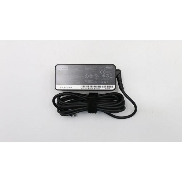 Lenovo Notebook power adapter with 45W output, supports 20V, 15V, 9V, and 5V voltages, 2-pin design, worldwide compatibility. 1 Lenovo Notebook power adapter with 45W output, supports 20V, 15V, 9V, and 5V voltages, 2-pin design, worldwide compatibility. 1