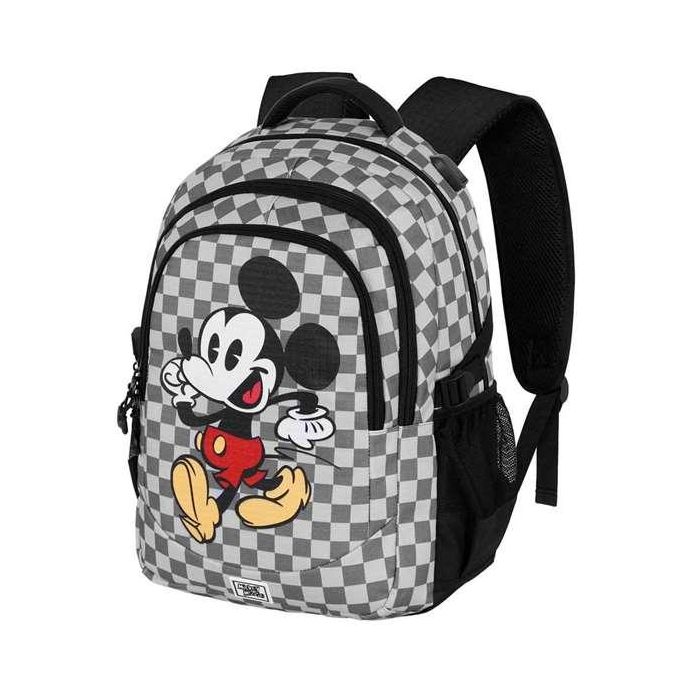 Karactermania Mochila Mickey Run. Plus FAN Move 44x34x21 cm, Gran Capacidad, Puerto USB, Material Ripstop, Gris 5