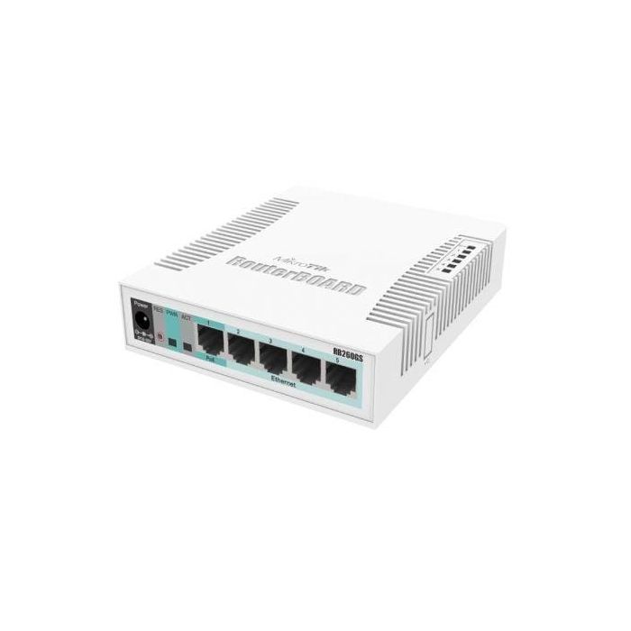 Mikrotik CSS106-5G-1S Conmutador Inteligente SwOS | 5 Puertos Gigabit Ethernet RJ45 + 1 Puerto SFP con PoE Pasivo Mikrotik CSS106-5G-1S Conmutador Inteligente SwOS | 5 Puertos Gigabit Ethernet RJ45 + 1 Puerto SFP con PoE Pasivo