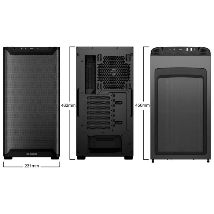 be quiet! PURE BASE 501 Airflow Black Caja PC Midi Tower ATX con 2 Ventiladores 140mm y USB 3.2 Tipo C Negro 1