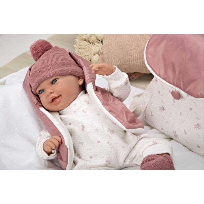 Muñeca elegance 45 cm adi rosa c/mochila (muñeco de peso) 19