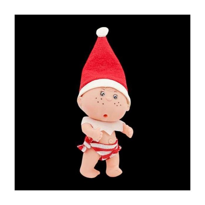 Muñeco elfo 12 cm con braguita y babero. incluye bolista de tela. 4