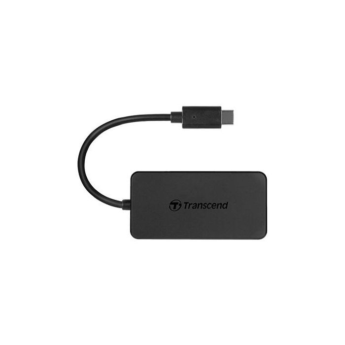 Transcend HUB2C USB 3.1 Type-C Hub con 4 Puertos USB, Negro