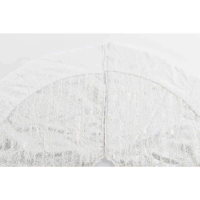 Base Arbol Navidad Moderna DKD Home Decor Plateado Blanco 120 x 2 x 120 cm (2 Unidades) 1