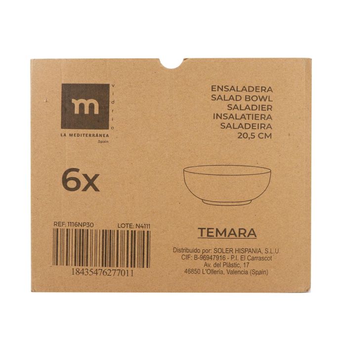 Ensaladera Opal Temara 20.5 cm - La Mediterranea (24 Unidades) 1 Ensaladera Opal Temara 20.5 cm - La Mediterranea (24 Unidades) 1