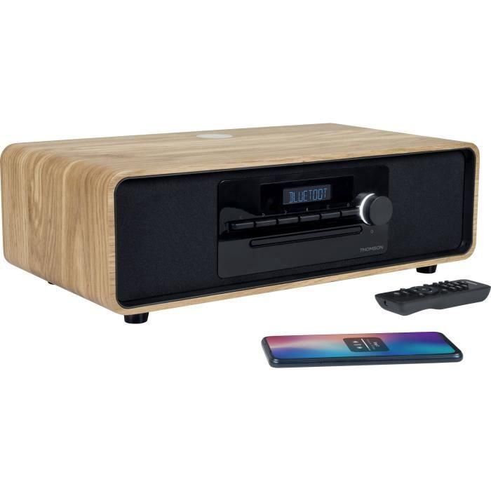 Microsistema Bluetooth - THOMSON - Negro - FM/CD/MP3/USB/Radio inducción, 60W, Ecualizador, Mando a distancia, Fuente de alimentación. 230V 2 Microsistema Bluetooth - THOMSON - Negro - FM/CD/MP3/USB/Radio inducción, 60W, Ecualizador, Mando a distancia, Fuente de alimentación. 230V 2