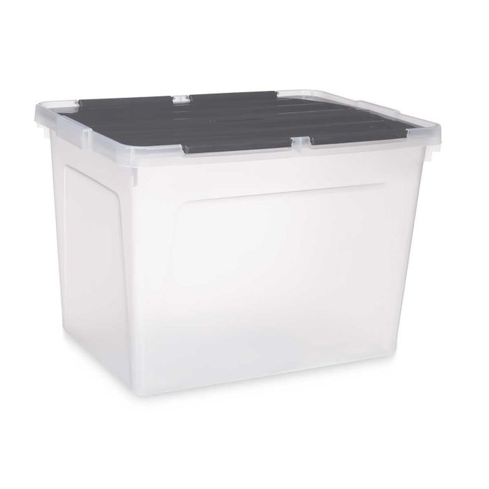 Caja Doble Tapa Abatible 48L Antracita Kipit 50X35CM (6 Unidades) 1 Caja Doble Tapa Abatible 48L Antracita Kipit 50X35CM (6 Unidades) 1