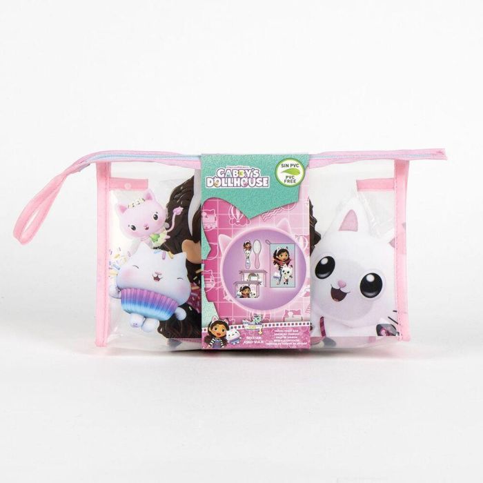 Gabby's Dollhouse Neceser de Aseo Viaje Rosa Infantil para Niñas 23x15x8 cm - Bolsa Organizadora de Accesorios Perfecta para Viajes 1