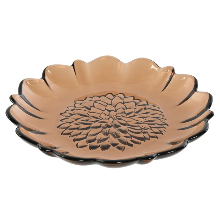 Plato Basicos DKD Home Decor Marron 20.5 x 2.5 x 20.5 cm (4 Unidades) 1
