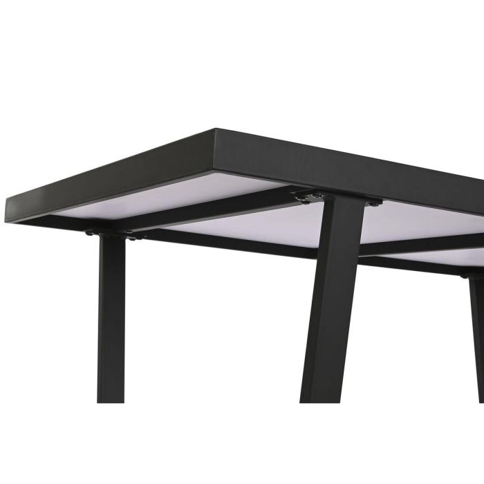 DKD Home Decor Mesa Comedor Urban de Metal y Cerámica Negra y Blanca Desmontable 80 x 75 x 150 cm 3