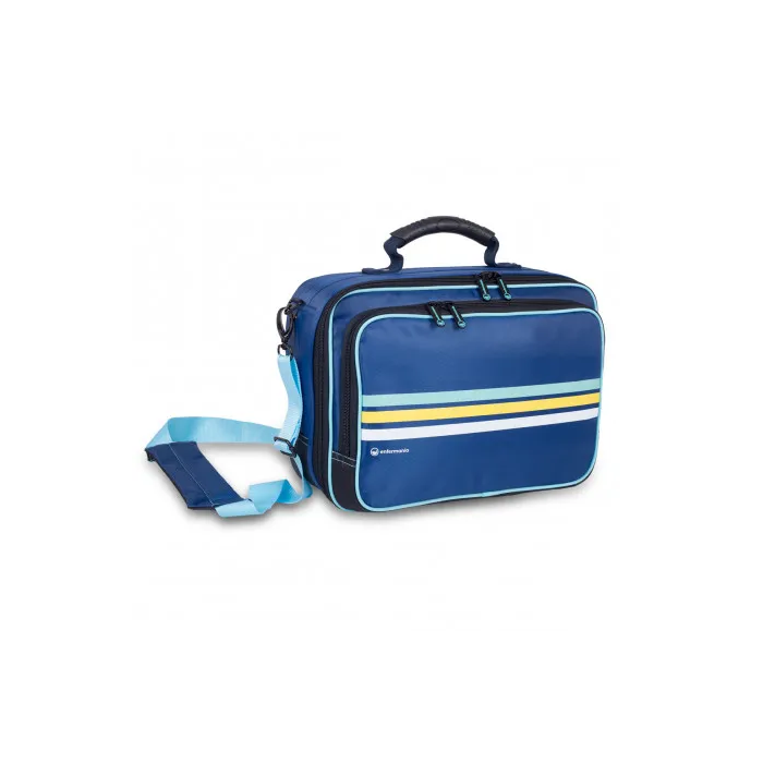 Enfermanería Maletín Auxiliar Visitas Eighties Azul - Compacto, Ligero con Ampulario Isotérmico y Bolsa de Frío