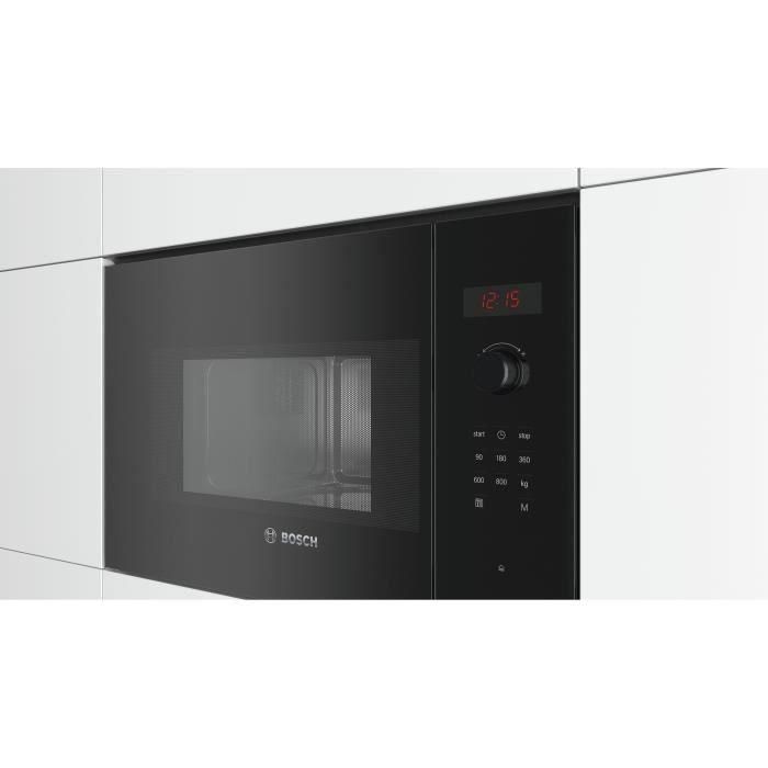BOSCH BFL523MB1F Microondas de encastre individual Serie 4, Negro, 7 programas automáticos, Dimensiones: 38.2x59.4x31.7 cm 2 BOSCH BFL523MB1F Microondas de encastre individual Serie 4, Negro, 7 programas automáticos, Dimensiones: 38.2x59.4x31.7 cm 2