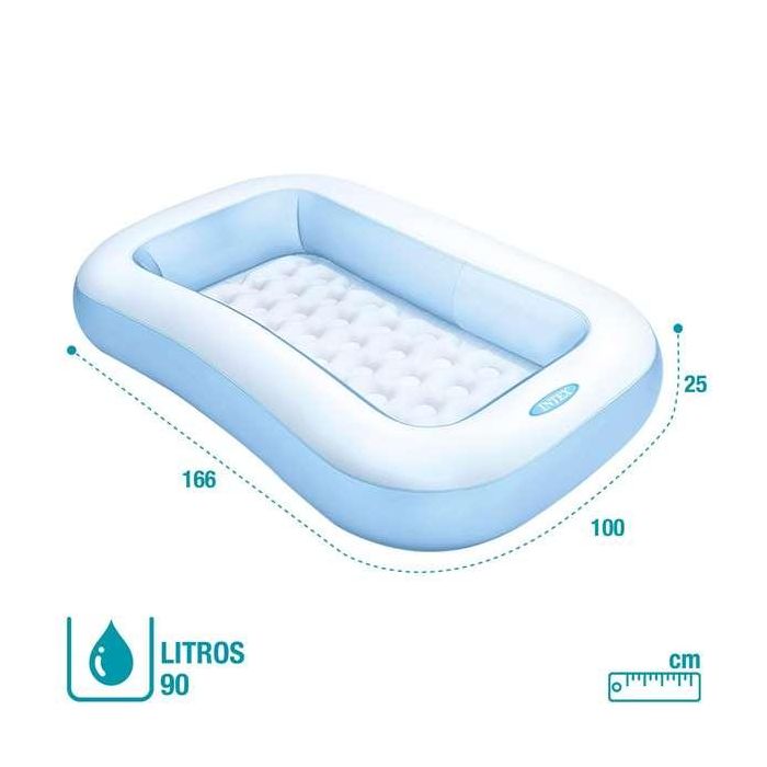 Piscina hinchable bebé rectangular (capacidad 90 litros) (+2 años) 166x100x25cm 8 Piscina hinchable bebé rectangular (capacidad 90 litros) (+2 años) 166x100x25cm 8