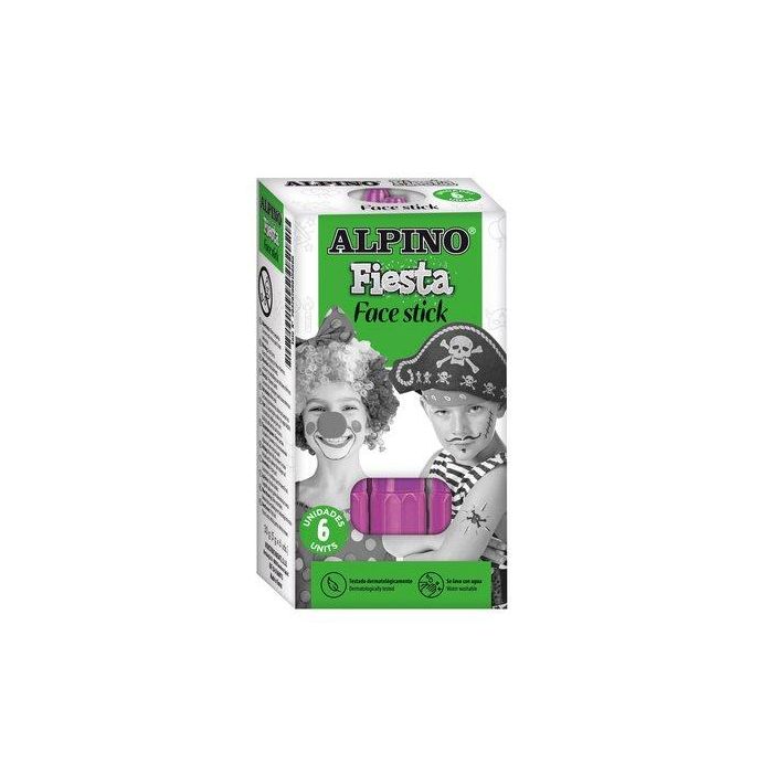 Maquillaje Alpino Fiesta Face Stick Barra De 5 Gr. Violeta 6 unidades